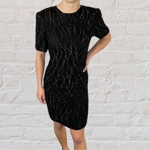 Stenay vintage 100% silk sequin dress, fantastic condition - Picture 1 of 6
